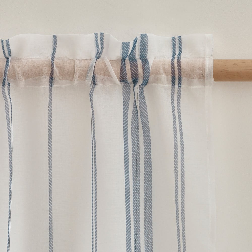 Fehér voile fényáteresztő függöny 140x229 cm Harbour Stripe – Catherine Lansfield