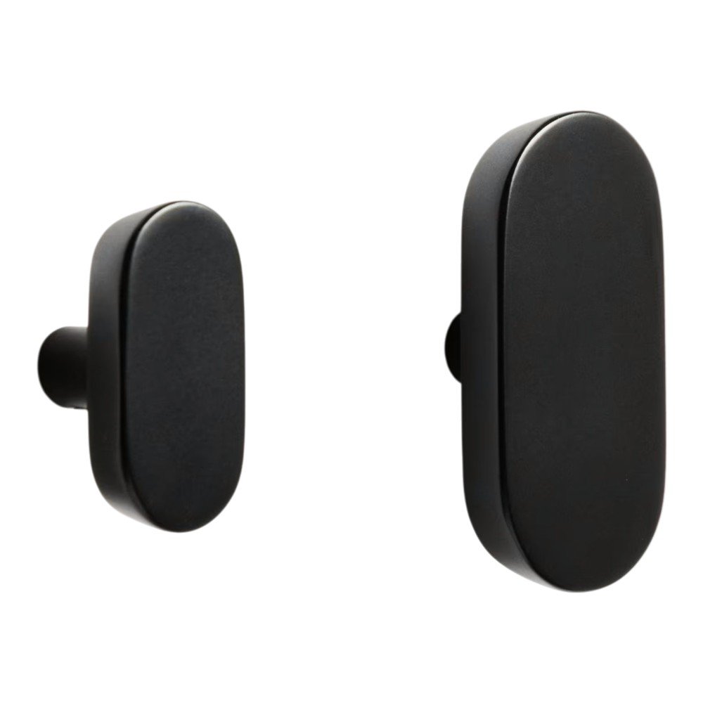 Fekete fali rozsdamentes acél akasztó szett 2 db-os Arely – Kave Home