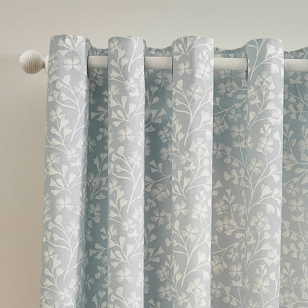 Kék függöny szett 2 db-os 117x137 cm Brooke Floral – Catherine Lansfield