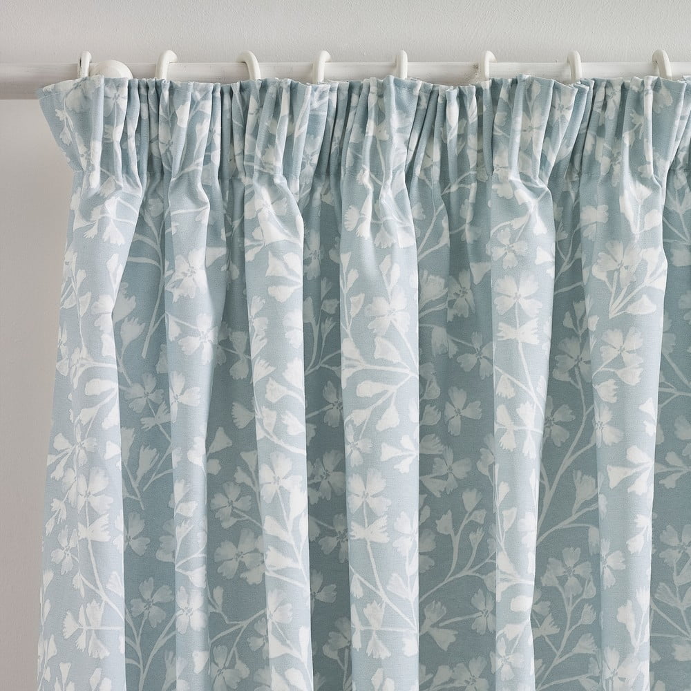 Kék függöny szett 2 db-os 168x137 cm Brooke Floral – Catherine Lansfield