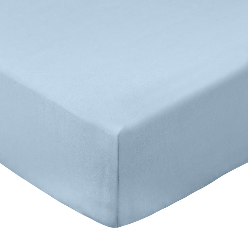 Kék gumis pamut-perkál lepedő 135x190 cm Cotton Percale – Bianca