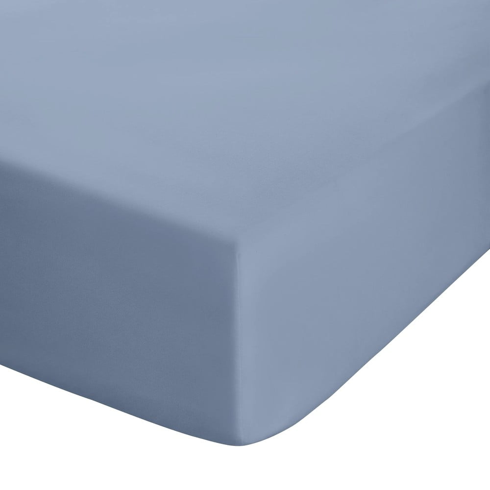 Kék gumis perkál lepedő 135x190 cm Easy Iron Percale – Catherine Lansfield