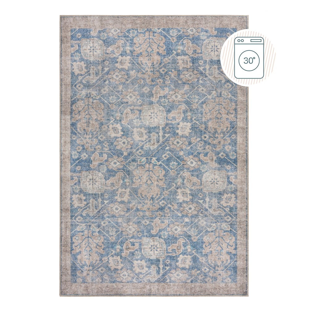 Kék mosható szőnyeg 152x230 cm Orelia Global – Flair Rugs