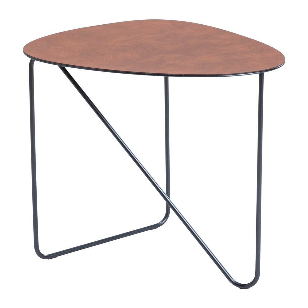 Konyakbarna fém dohányzóasztal 37x44 cm Curve M Bull – LIND DNA