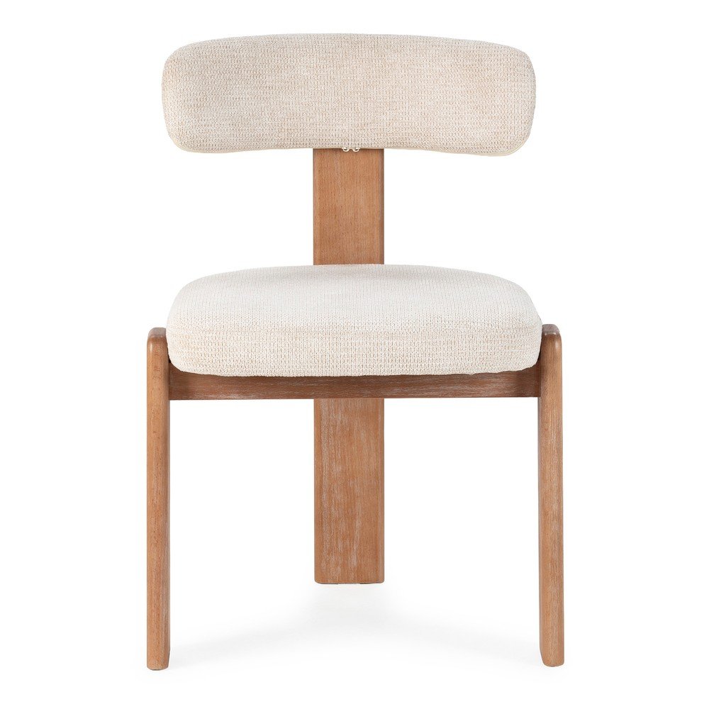 Krémszínű kárpitozott étkezőszék szett 2 db-os Nadia – MOME