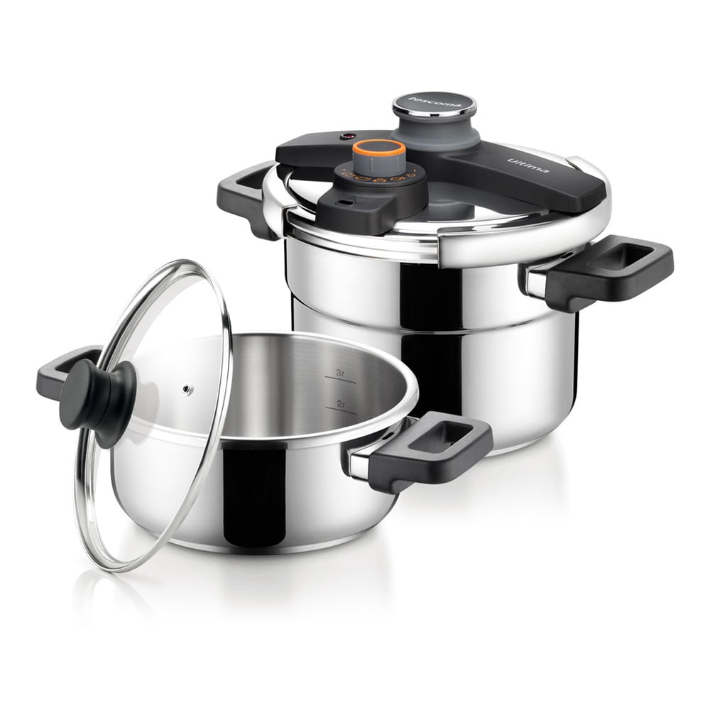 Kukta típusú rozsdamentes acél edénykészlet fedővel 4 db-os Ultima duo – Tescoma