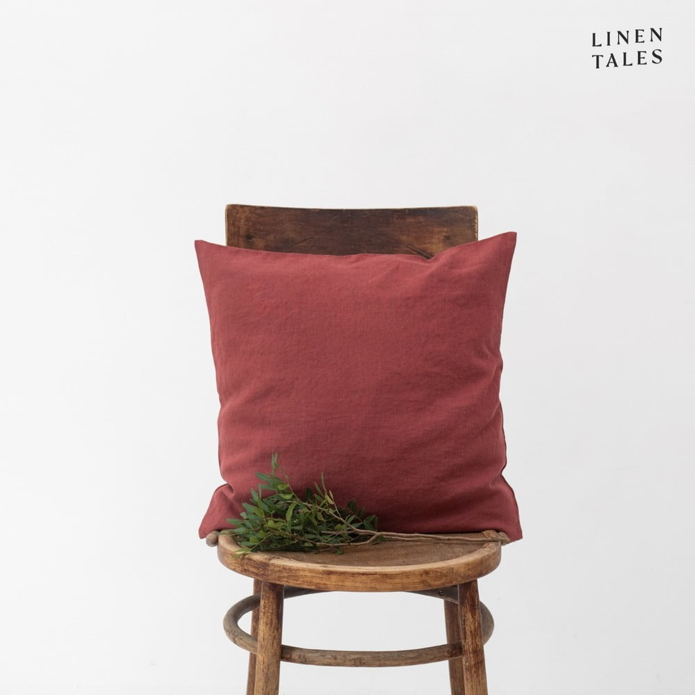 Len párnahuzat 45x45 cm Marsala – Linen Tales
