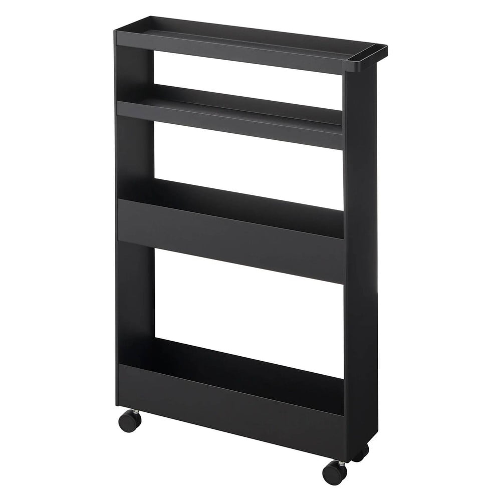 Matt fekete acél fürdőszobai polcos állvány 48x80