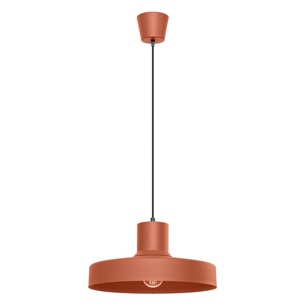 Narancssárga függőlámpa fém búrával Vito – Sollux