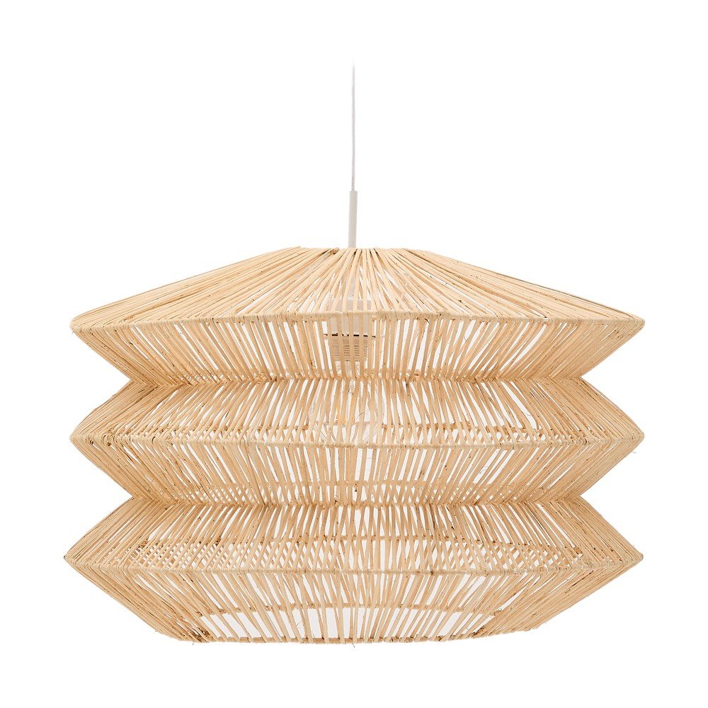 Natúr színű függőlámpa rattan búrával Dakit – Kave Home