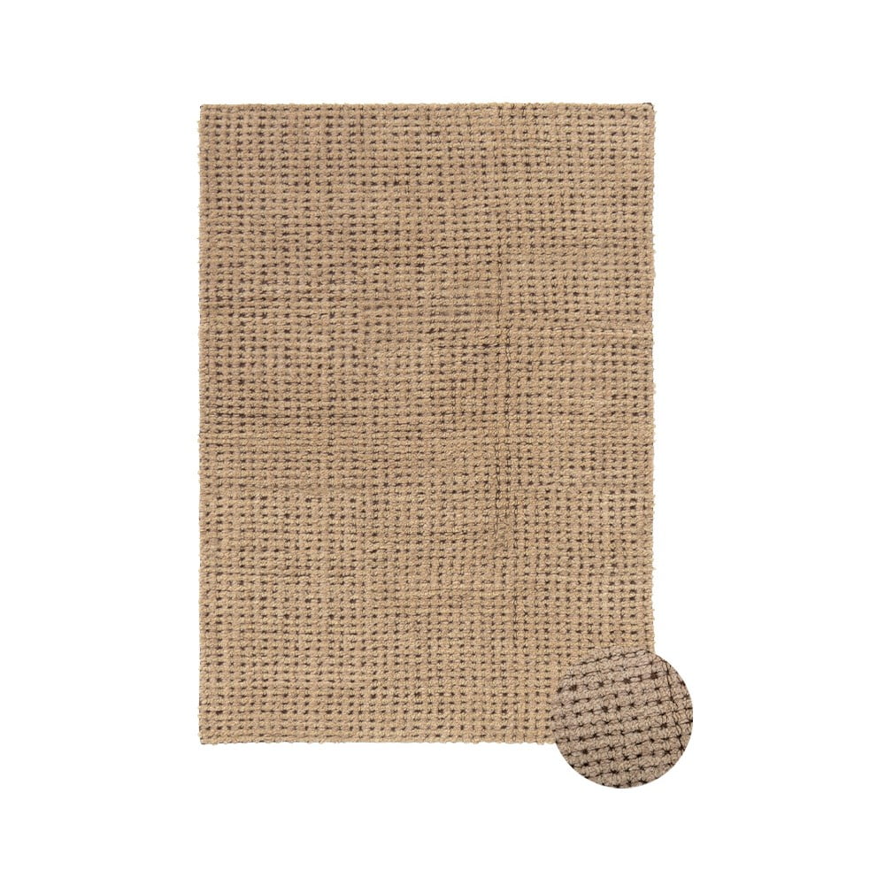 Natúr színű mosható-kézi szövésű gyapjú szőnyeg 80x140 cm Unexpected Wool – Lorena Canals