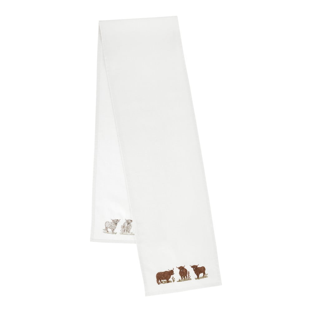 Pamut asztali futó 33x220 cm Angus Highland Cow – Catherine Lansfield
