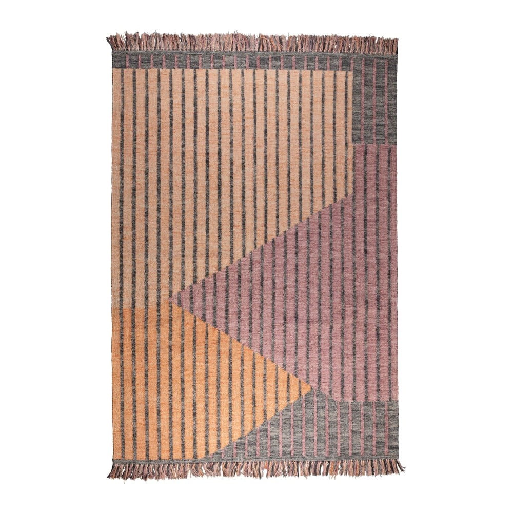 Rózsaszín-barackszínű pamut szőnyeg 160x230 cm Hampton – Dutchbone