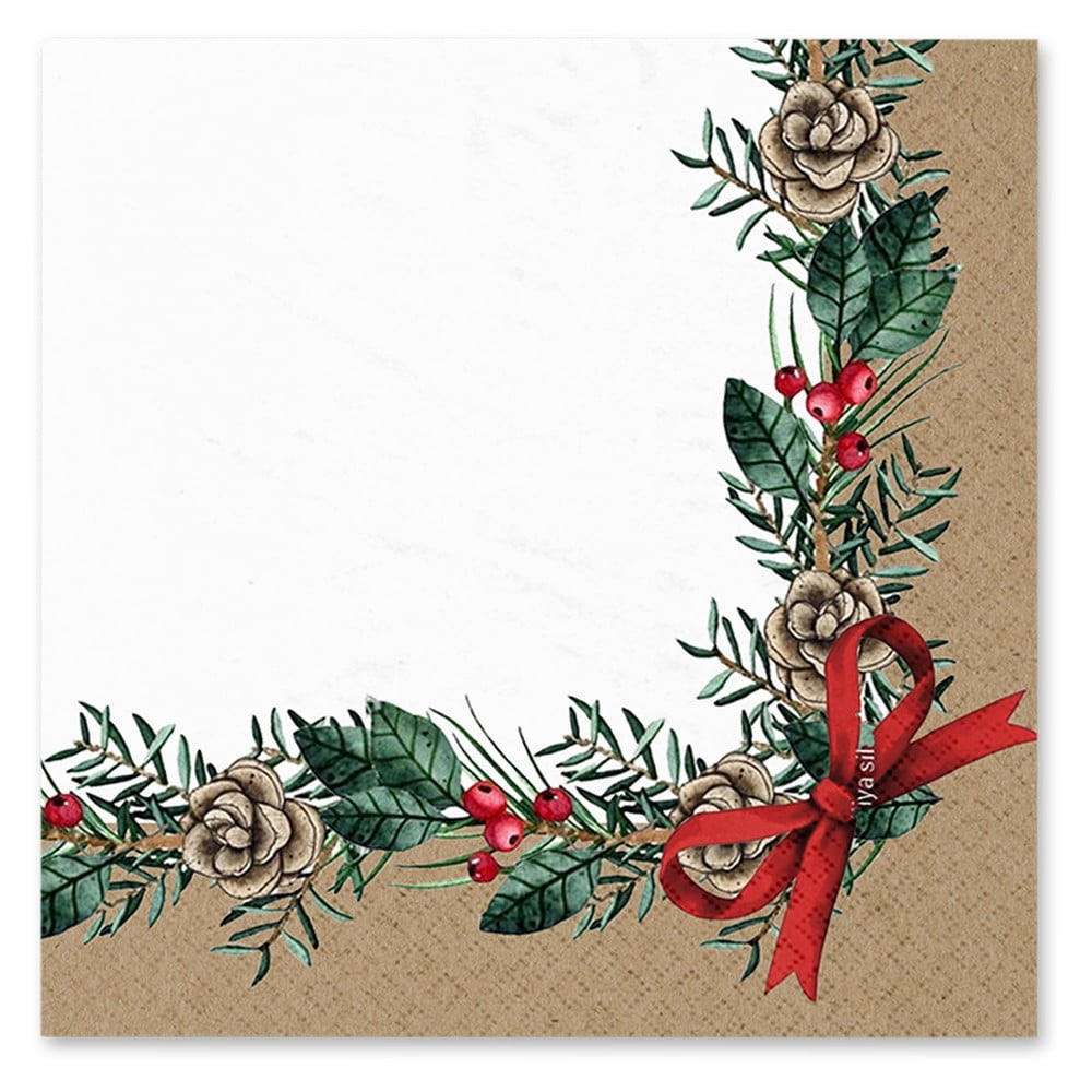 Szalvéta szett 20 db-os 33x33 cm Christmas Bow – Homéa