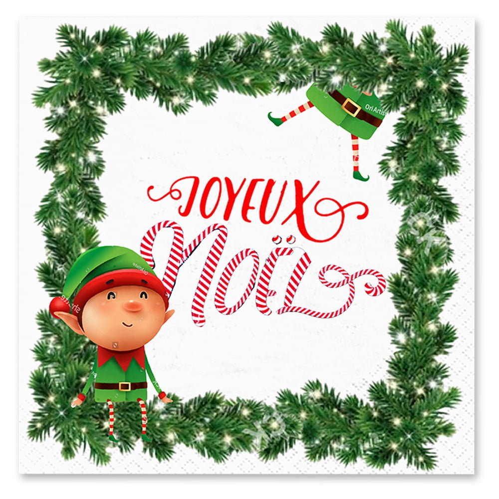 Szalvéta szett 20 db-os 33x33 cm Prankster Elf – Homéa