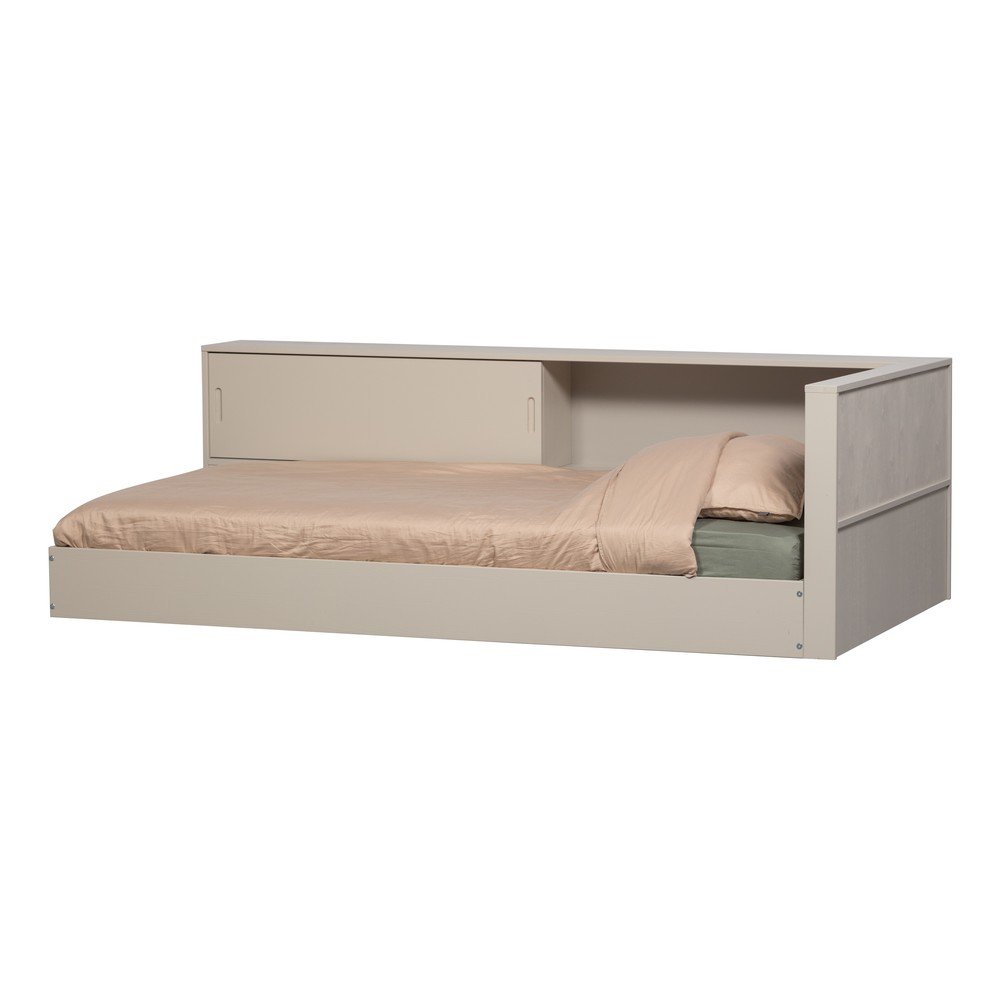 Szürke-bézs borovi fenyő egyszemélyes ágy ágyrács nélkül 90x200 cm Carter – WOOOD