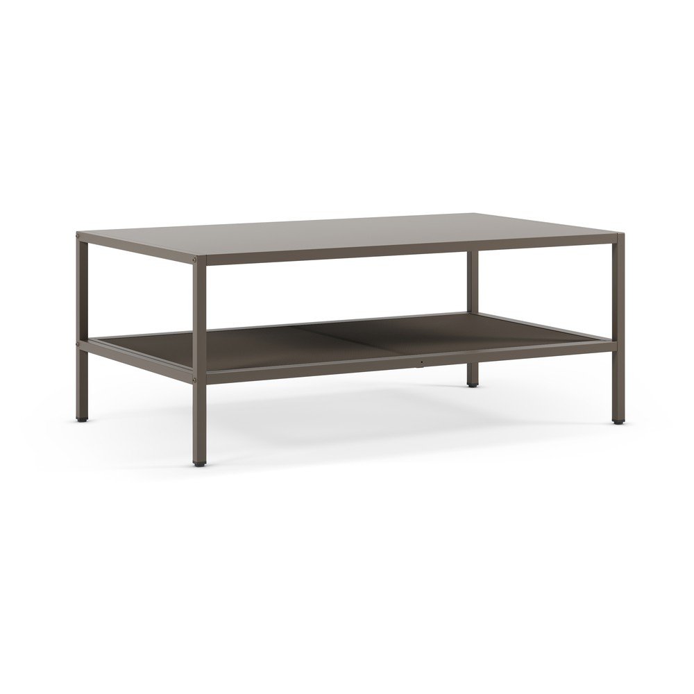 Szürke fém dohányzóasztal 60x100 cm Fayna – Marckeric