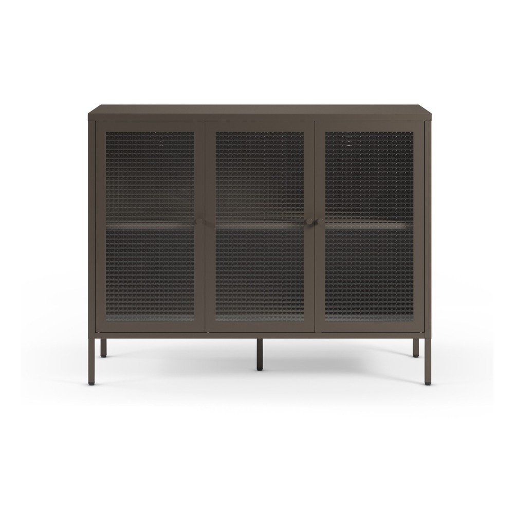 Szürke fém tálalószekrény 121x90x40 cm Layna – Marckeric