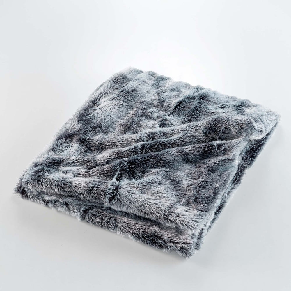 Szürke műszőrme takaró 180x220 cm Antartic – douceur d'intérieur