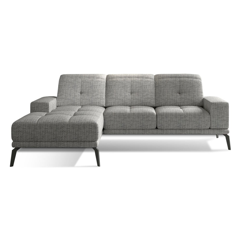 Szürke sarokkanapé (bal oldali-heverő résszel) Torrense – ELTAP