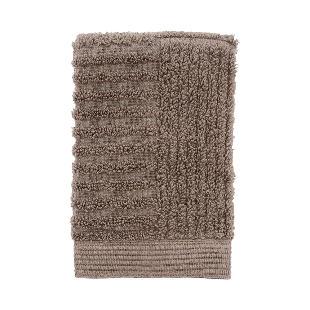 Szürkésbarna frottír pamut törölköző 30x30 cm Classic – Zone