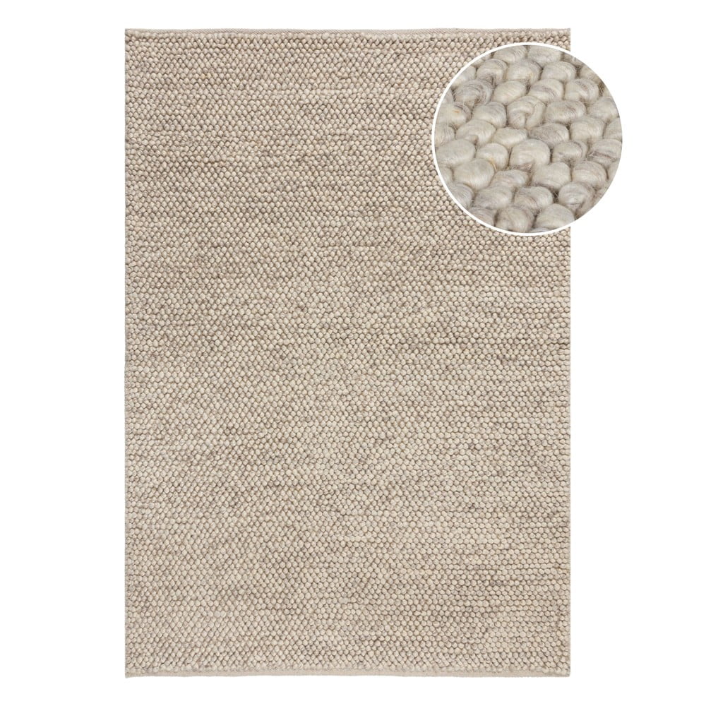 Szürkésbézs kézi szövésű gyapjúkeverék szőnyeg 200x290 cm Minerals – Flair Rugs