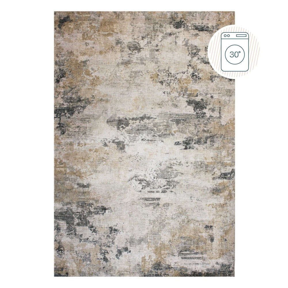 Szürkésbézs mosható szőnyeg 152x230 cm Lila Abstract – Flair Rugs