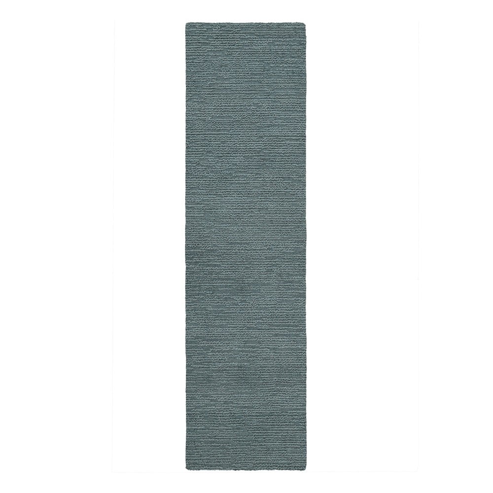 Szürkéskék kézi szövésű gyapjú futószőnyeg 80x230 cm Harris Boucle – Flair Rugs