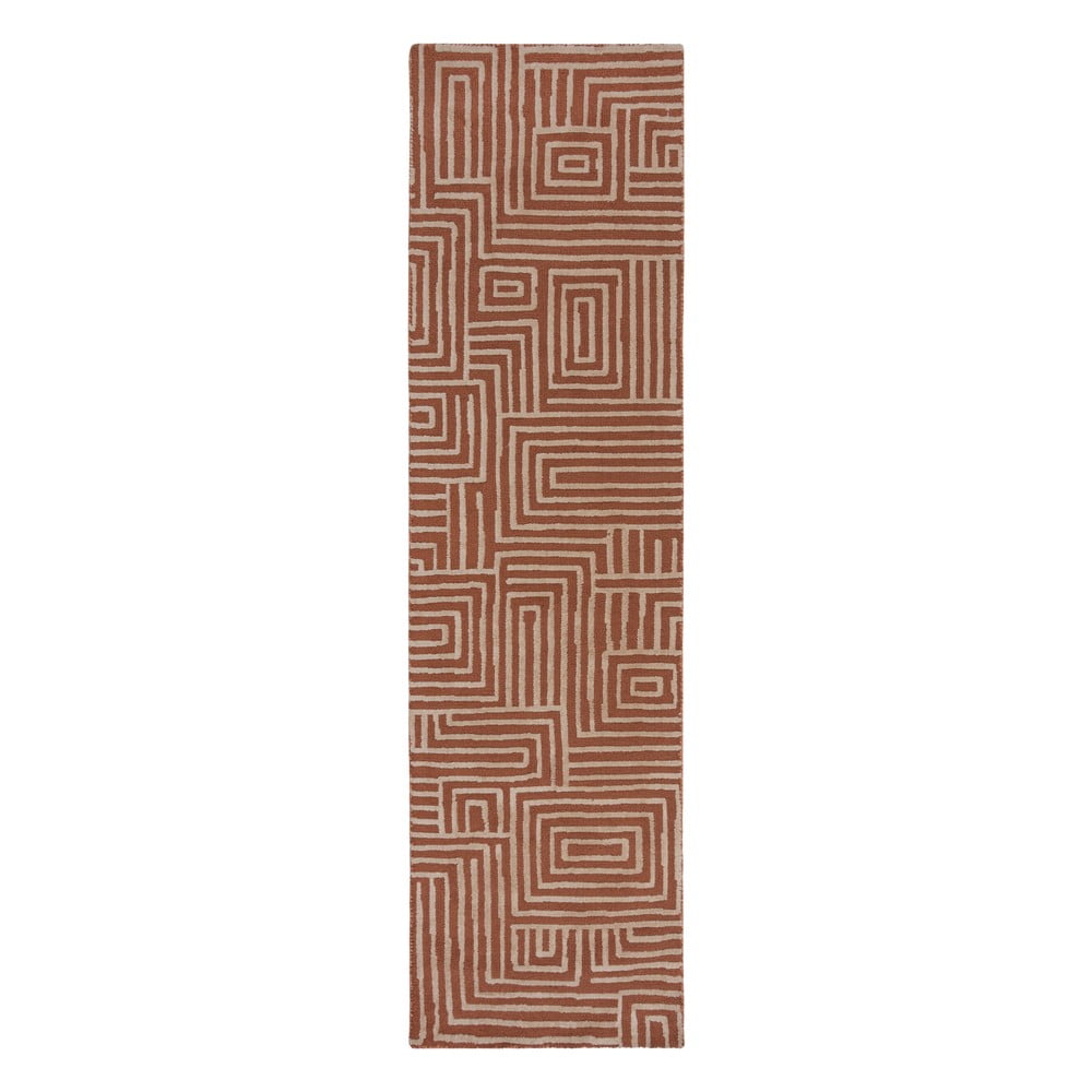 Terrakotta színű futószőnyeg 80x300 cm Kylo – Flair Rugs