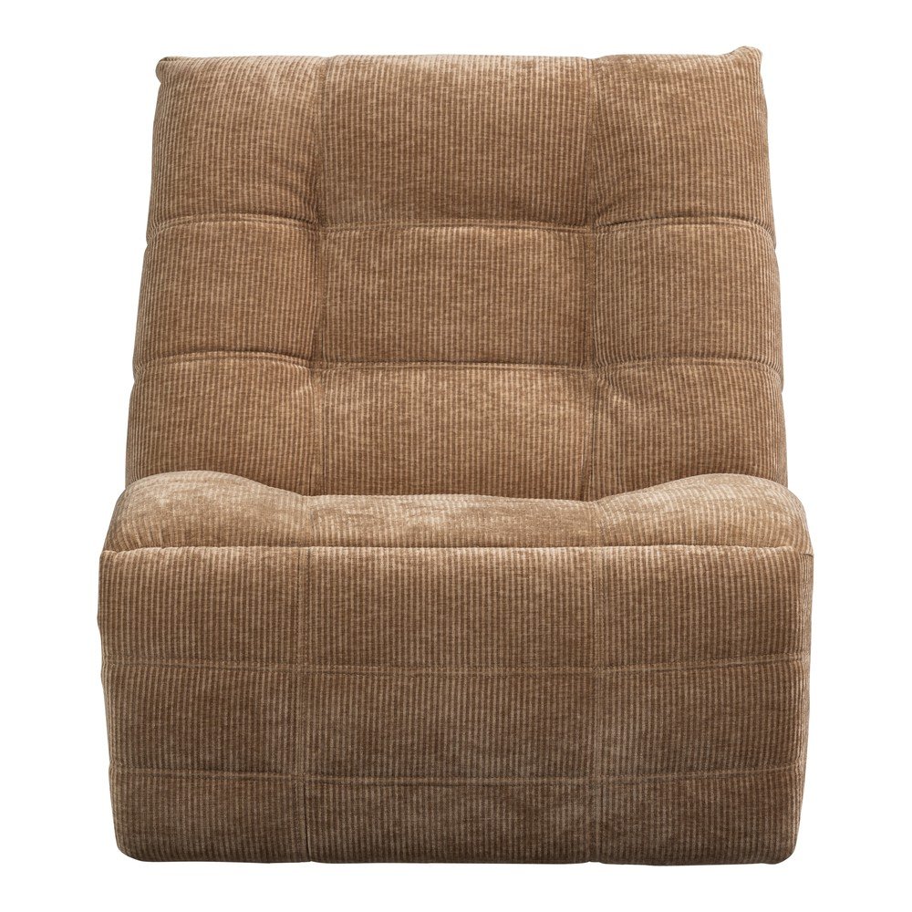 Világosbarna állítható kordbársony relaxációs fotel Hein – WOOOD