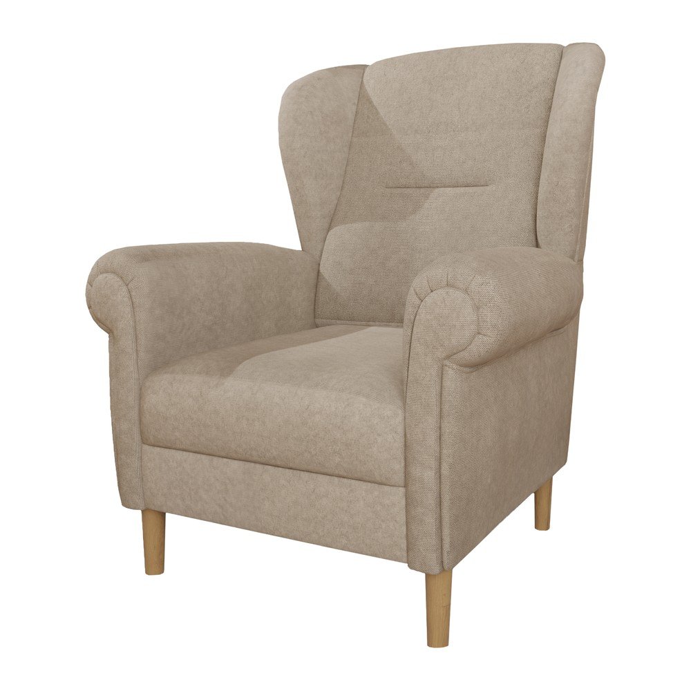 Világosbarna füles fotel Swan – Ropez