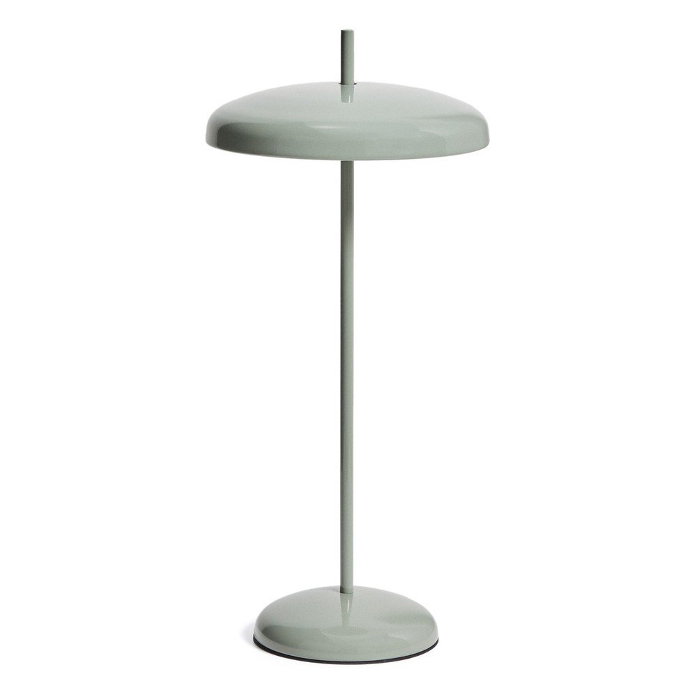 Világoszöld LED dimmelhető asztali lámpa fém búrával (magasság 35 cm) Porte – Kave Home