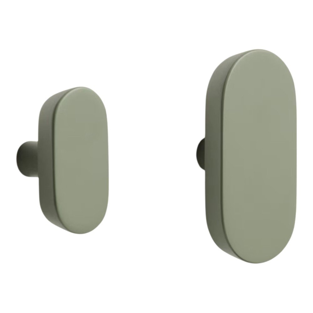 Zöld fali rozsdamentes acél akasztó szett 2 db-os Arely – Kave Home