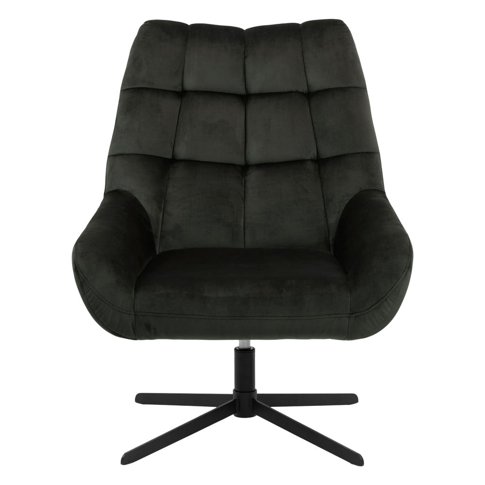 Zöld forgó bársony fotel Paris – Actona