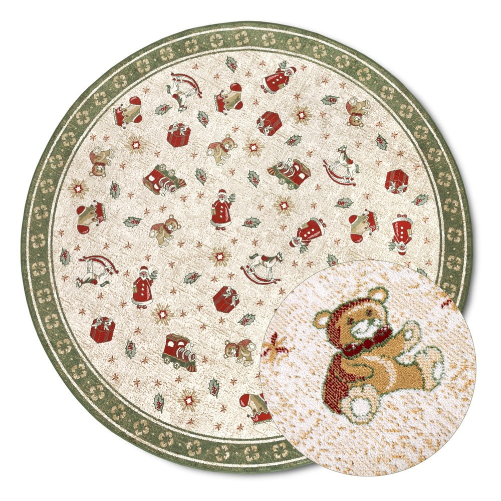 Zöld pamutkeverék kerek szőnyeg karácsonyi mintával ø 200 cm Toy's Delight Green Christmas – Villeroy&Boch