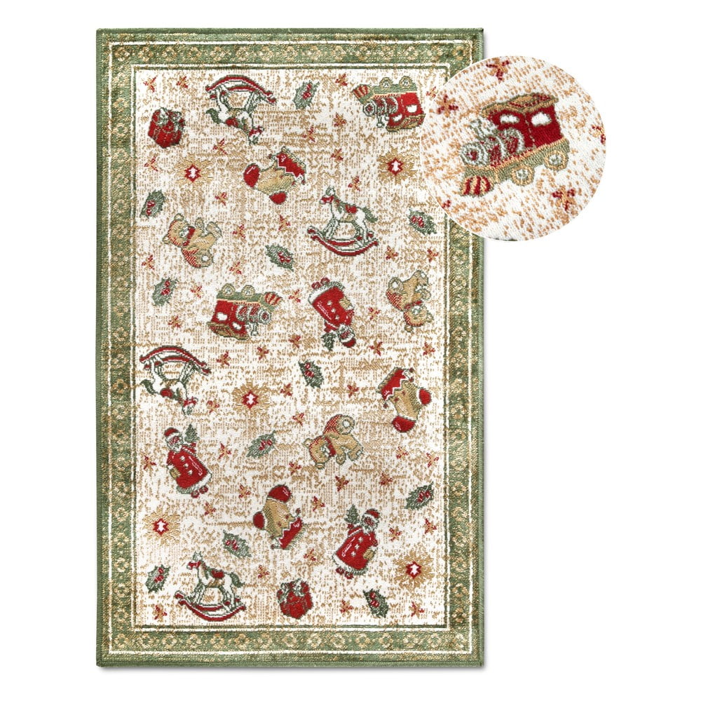 Zöld pamutkeverék szőnyeg karácsonyi mintával 50x80 cm Toy's Delight Green Christmas – Villeroy&Boch