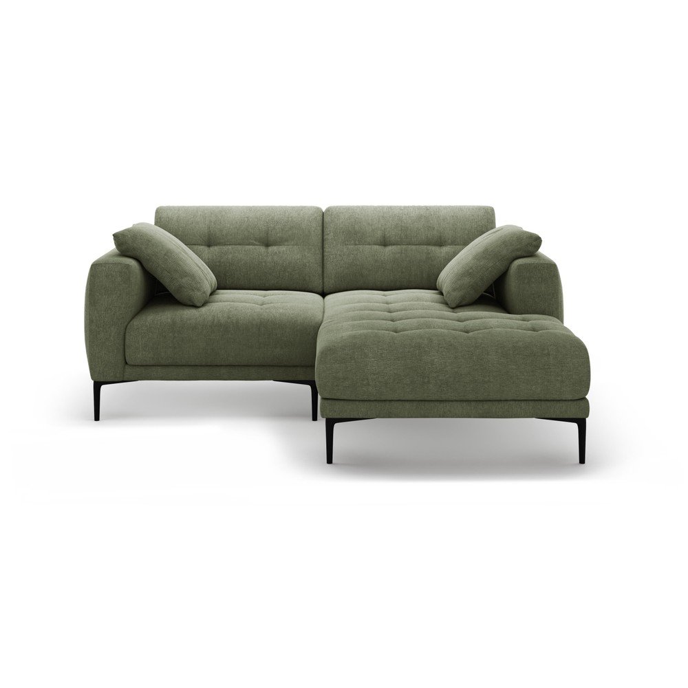 Zöld sarokkanapé (jobb oldali-heverő résszel) Bemy – Micadoni