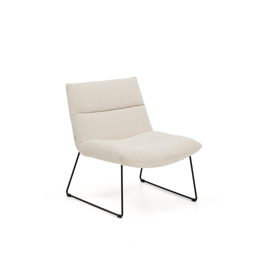 Bézs zsenília fotel Asen – Kave Home