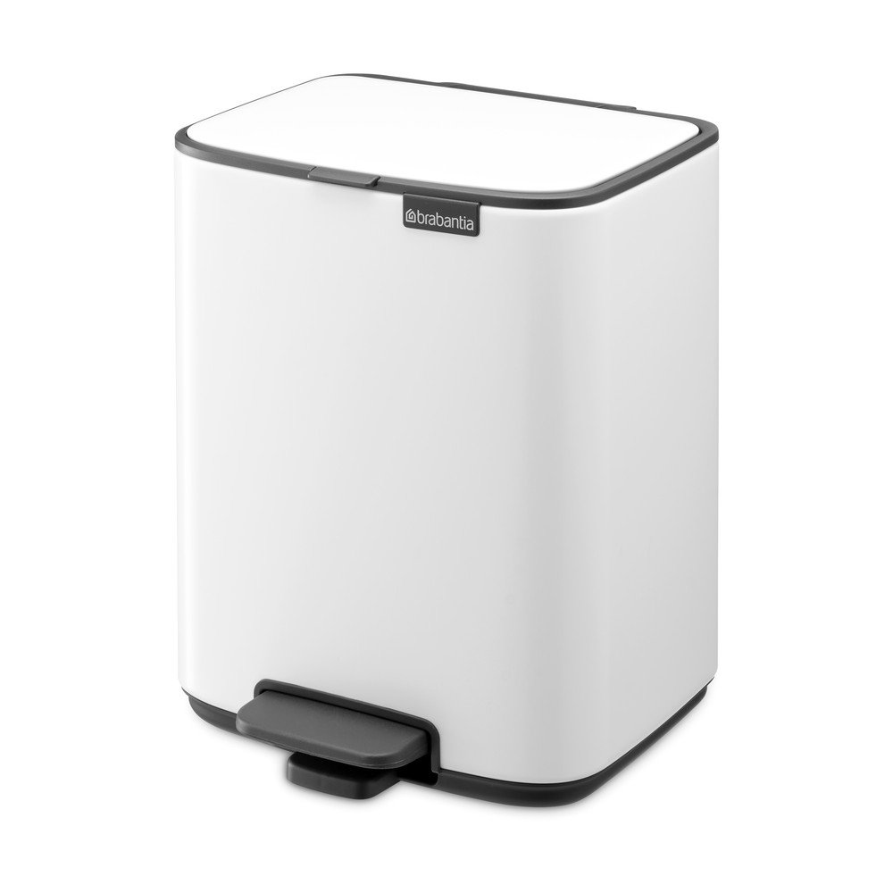 Fehér acél pedálos szemetes 7 l Bo – Brabantia