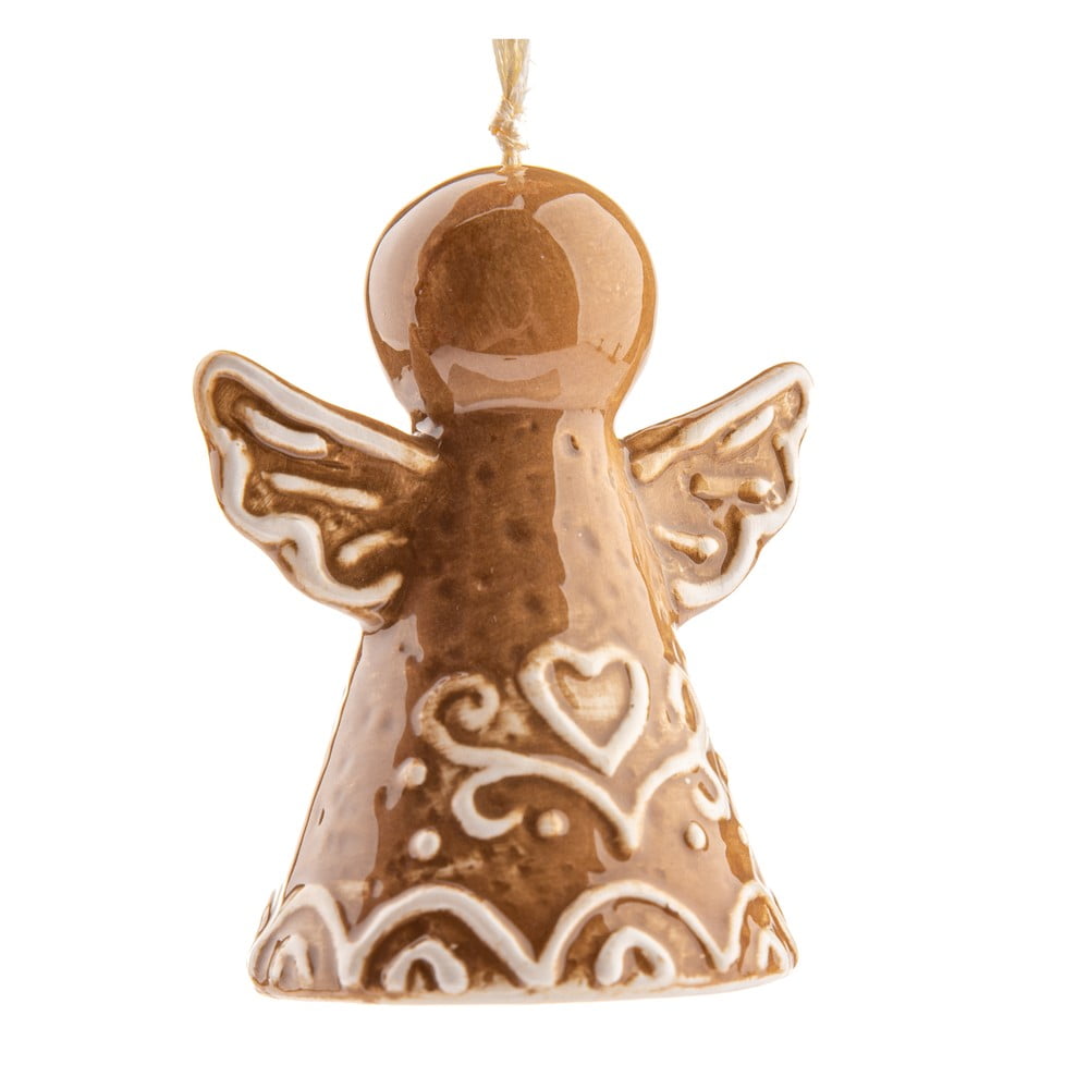 Kerámia karácsonyfadísz 7 cm Angel – Dakls