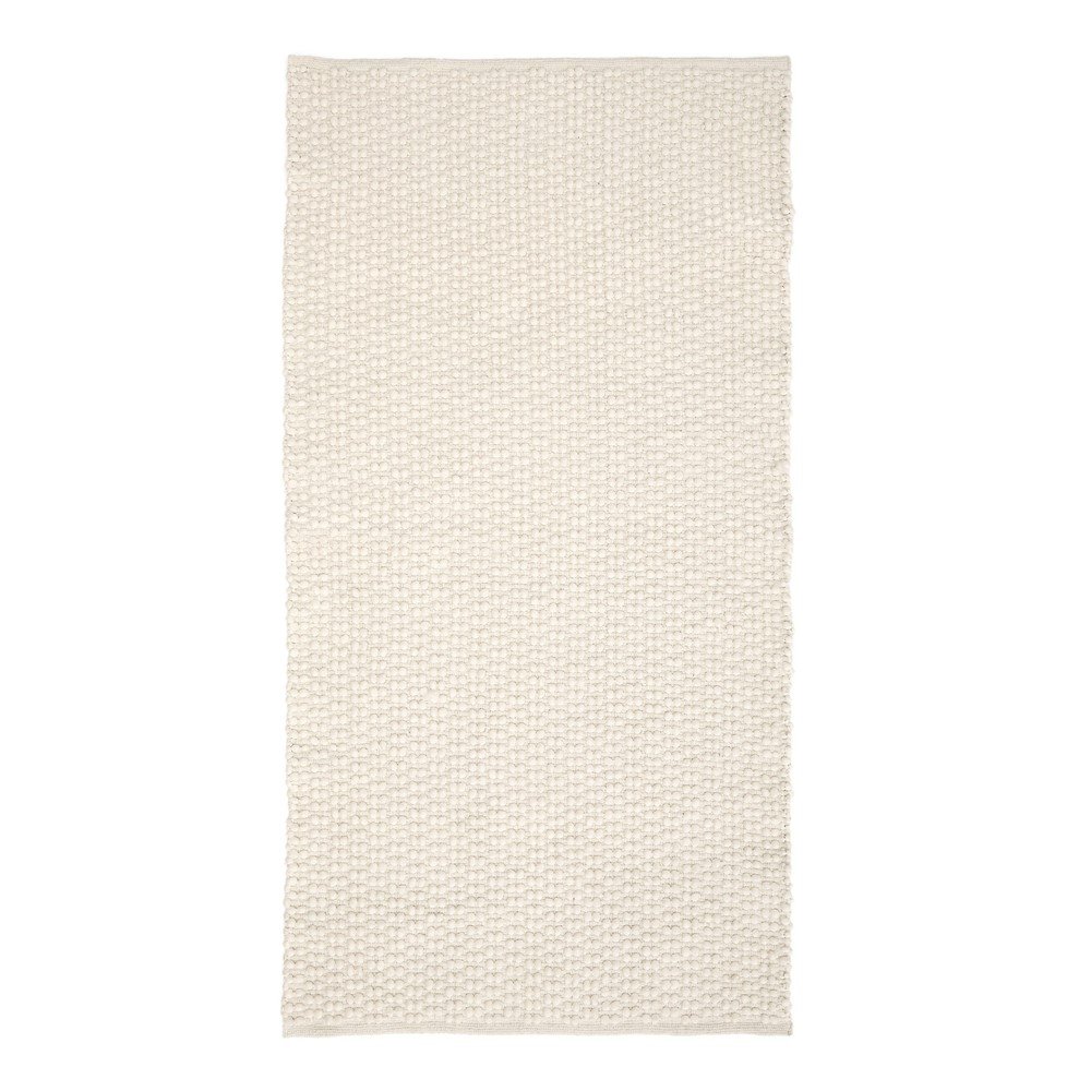 Krémszínű kézi szövésű pamutkeverék futószőnyeg 70x140 cm Mascarell – Kave Home