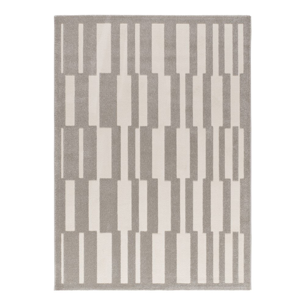 Krémszínű-szürkésbarna szőnyeg 80x150 cm Baresa – Universal