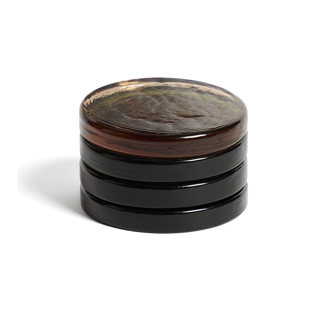 Sötétbarna üveg poháralátét Obila – Kave Home