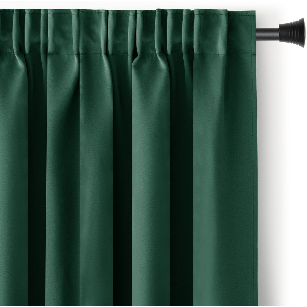 Sötétzöld dimout (részleges sötétítő) függöny 140x175 cm Kierra – Restilo