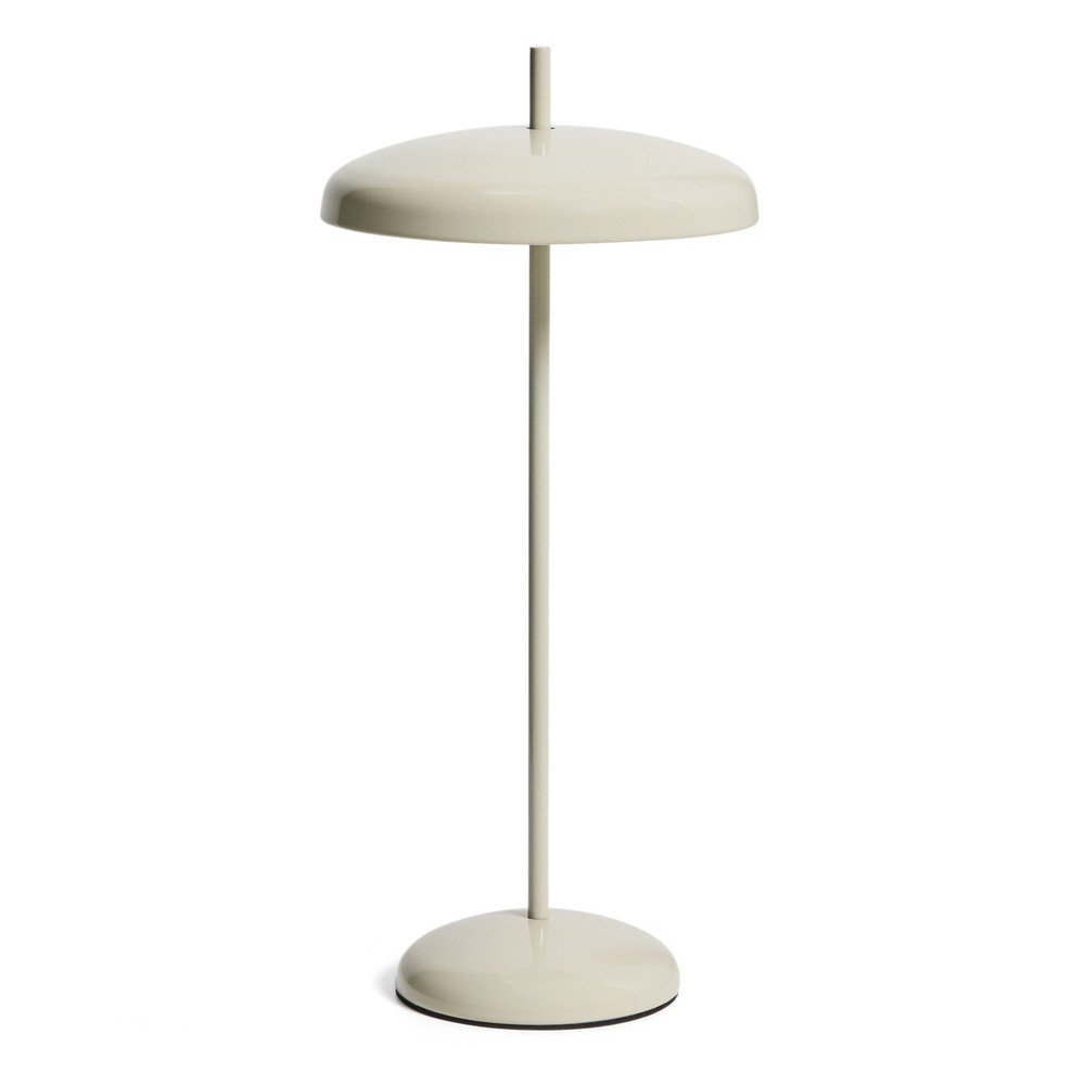 Szürke LED dimmelhető asztali lámpa fém búrával (magasság 35 cm) Porte – Kave Home