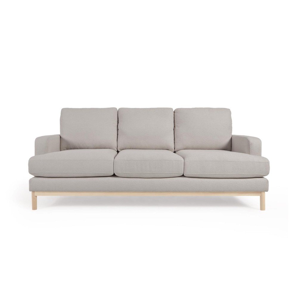 Szürke buklé kanapé 203 cm Mihaela – Kave Home