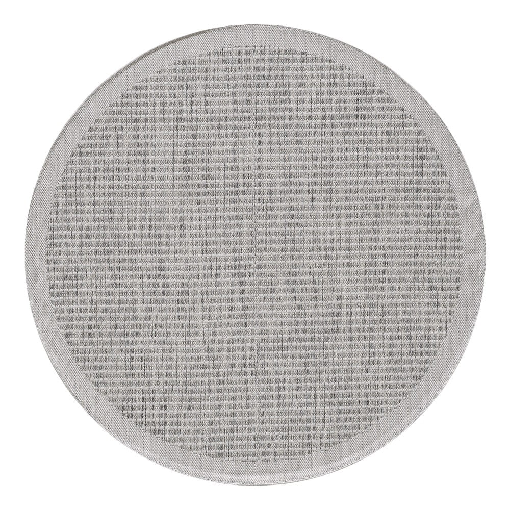Világosszürke kerek kültéri-beltéri szőnyeg ø 200 cm Giza 1410 – Ayyildiz Carpets