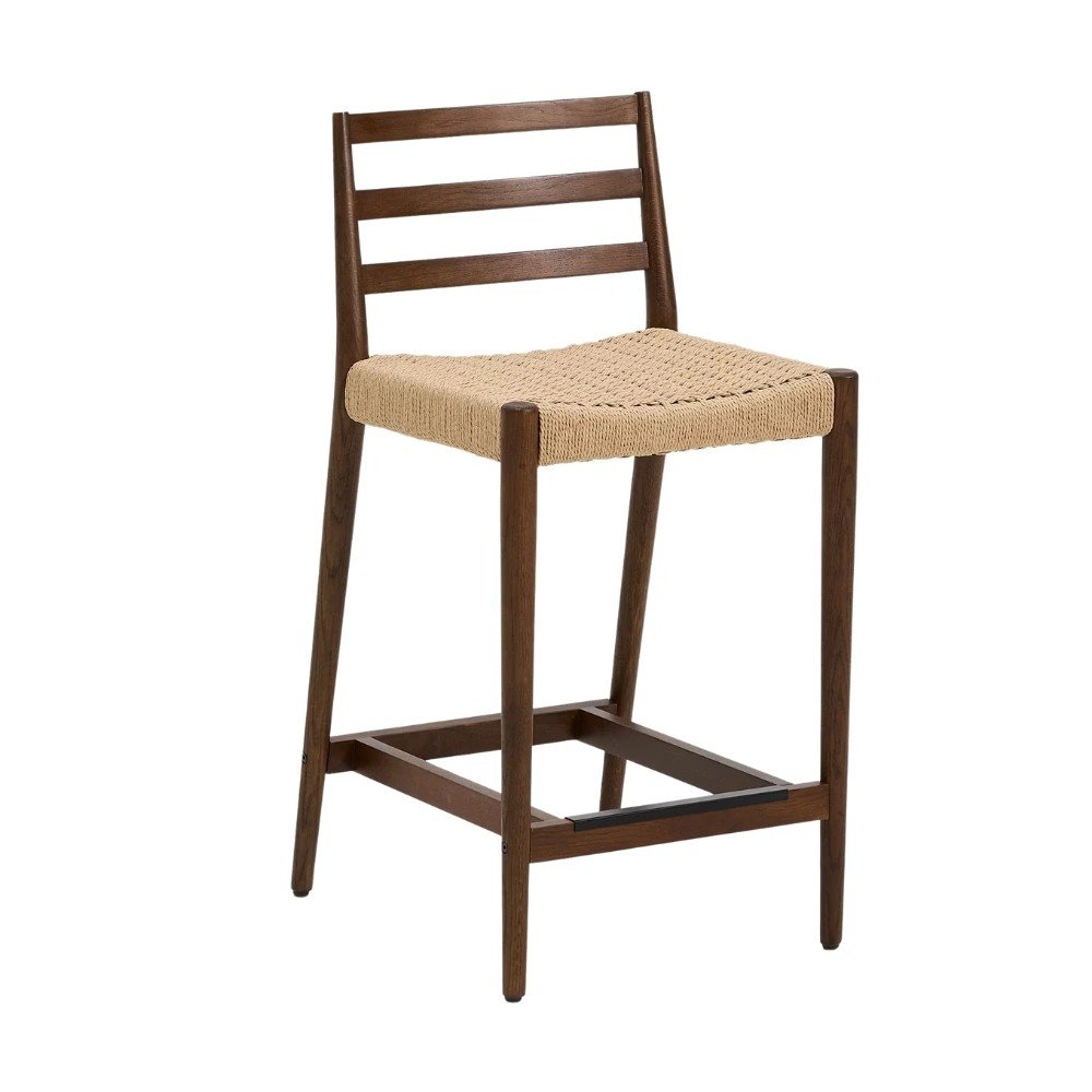 Barna-natúr színű tölgyfa bárszék (ülésmagasság 65 cm) Analy – Kave Home