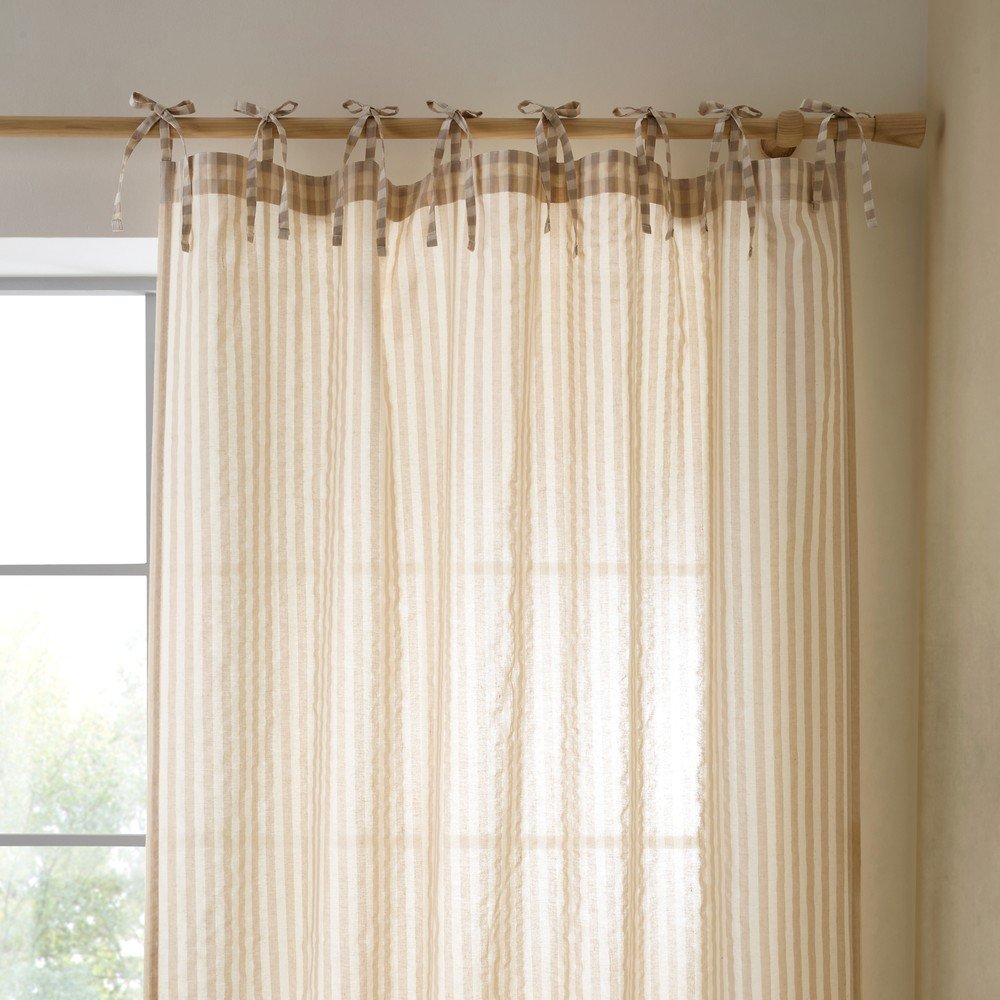 Bézs függöny 140x183 cm Zanzibar Woven Stripe – Pineapple Elephant