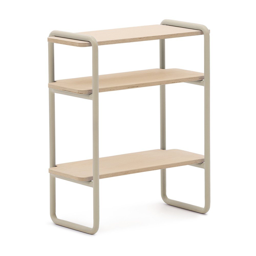 Bézs-natúr színű függő gyerek könyvespolc kőrisfa dekorral 60x70x28 cm Tinn – Kave Home